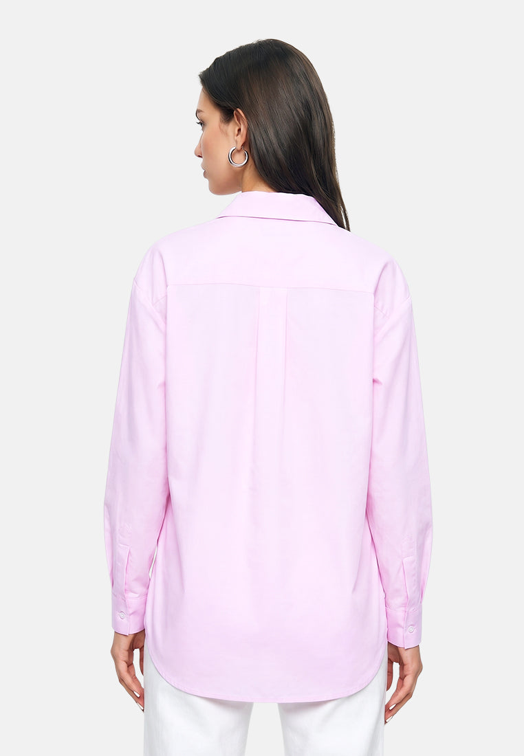 baju lengan panjang#warna_merah jambu