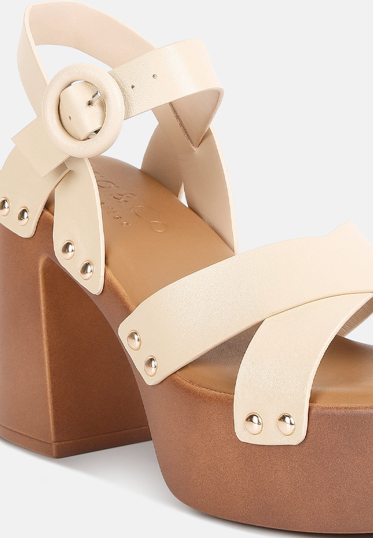 cristina cross strap embellished heels by ruw#color_beige