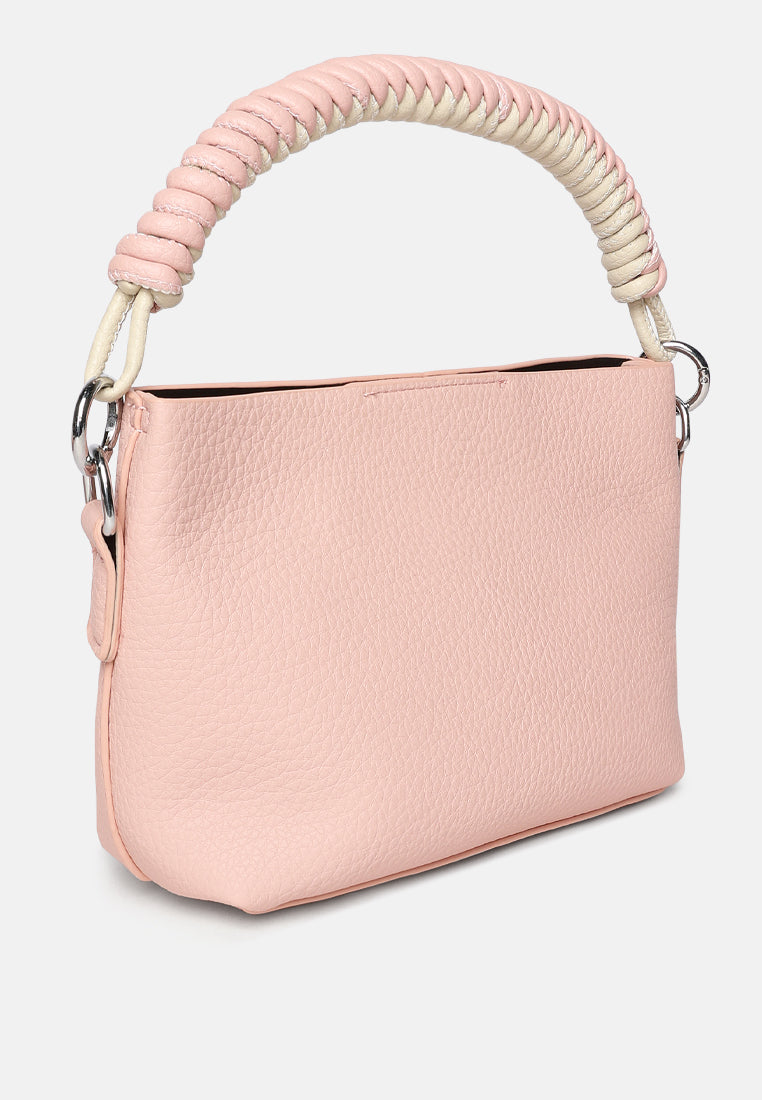 cable cord strap mini bag by ruw#color_pink