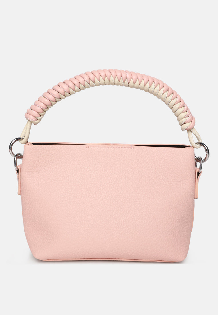 cable cord strap mini bag by ruw#color_pink