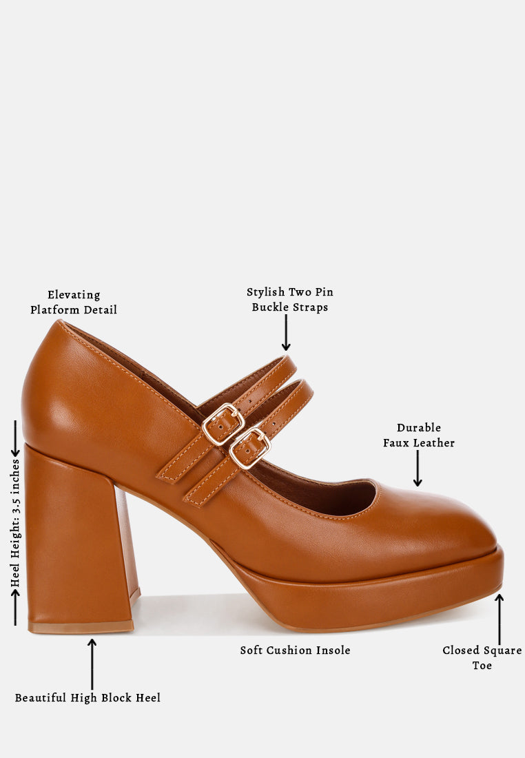 cabota dual buckle chunky heel sandals#color_tan-smooth