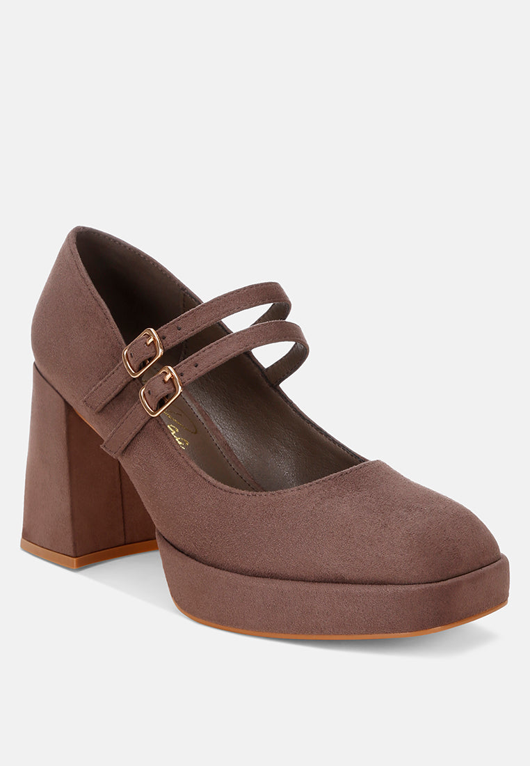 cabota dual buckle chunky heel sandals#color_taupe-suede