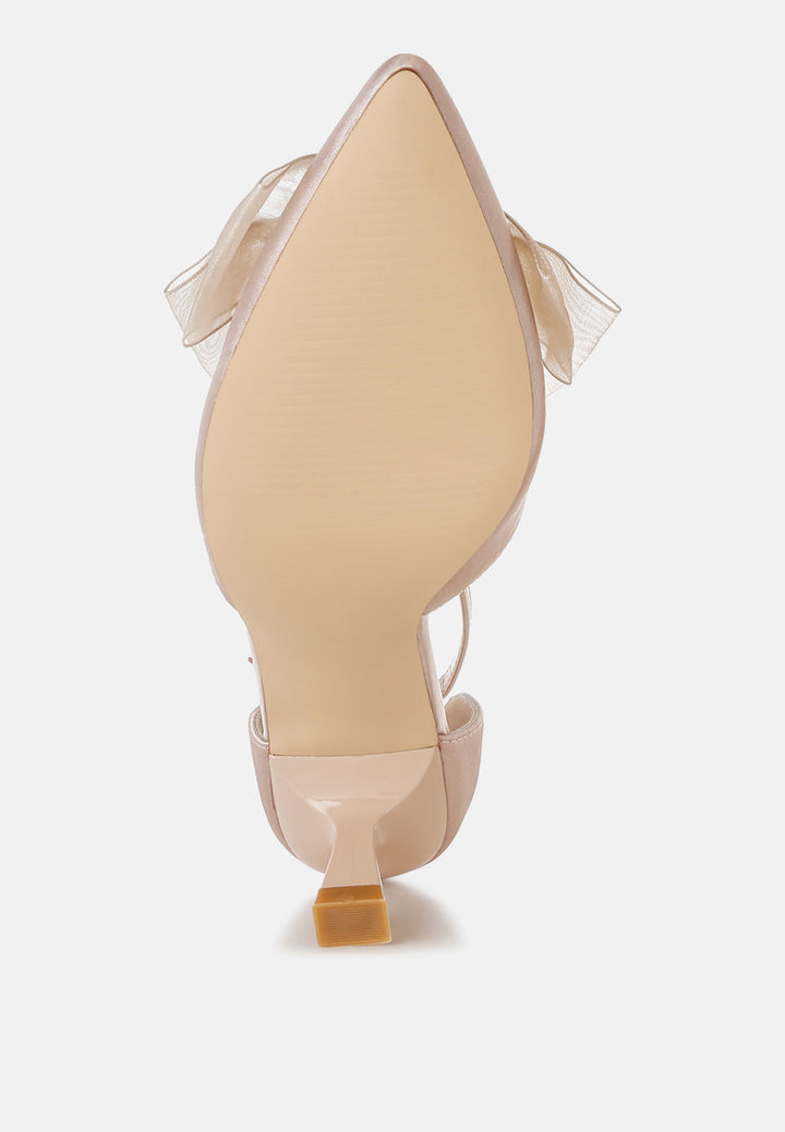 bow detail satin sandals by mode#color_beige