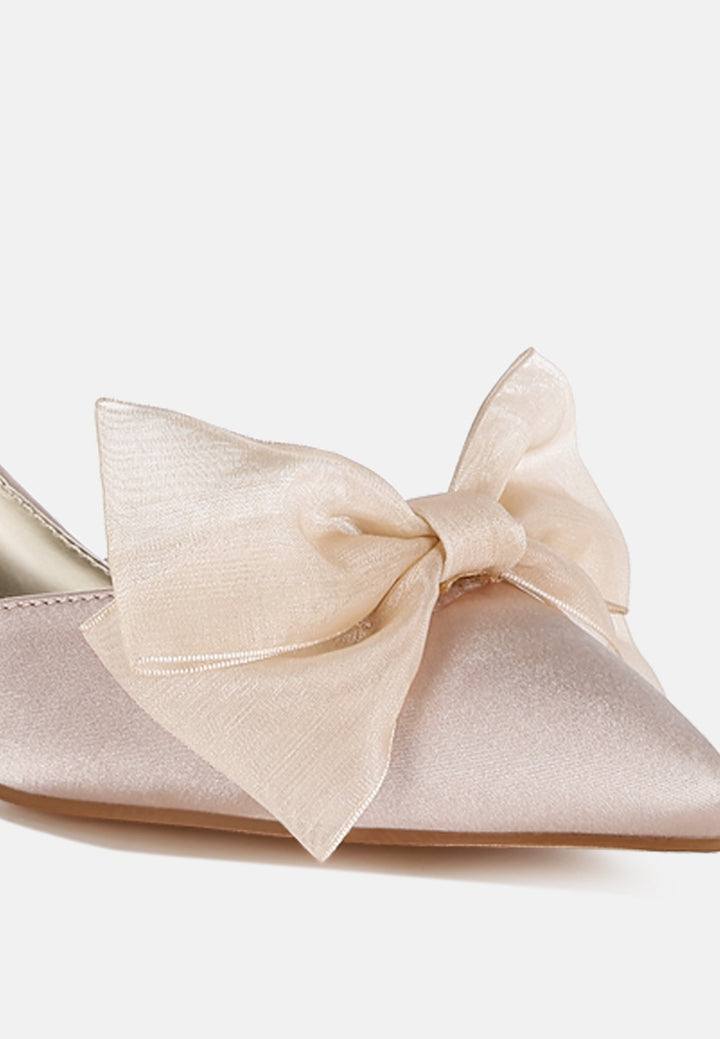 bow detail satin sandals by mode#color_beige