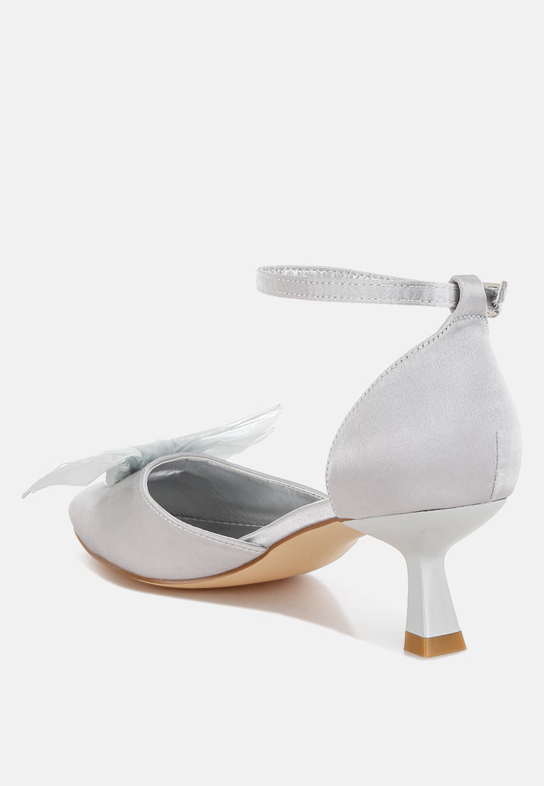bow detail satin sandals by mode#color_silver