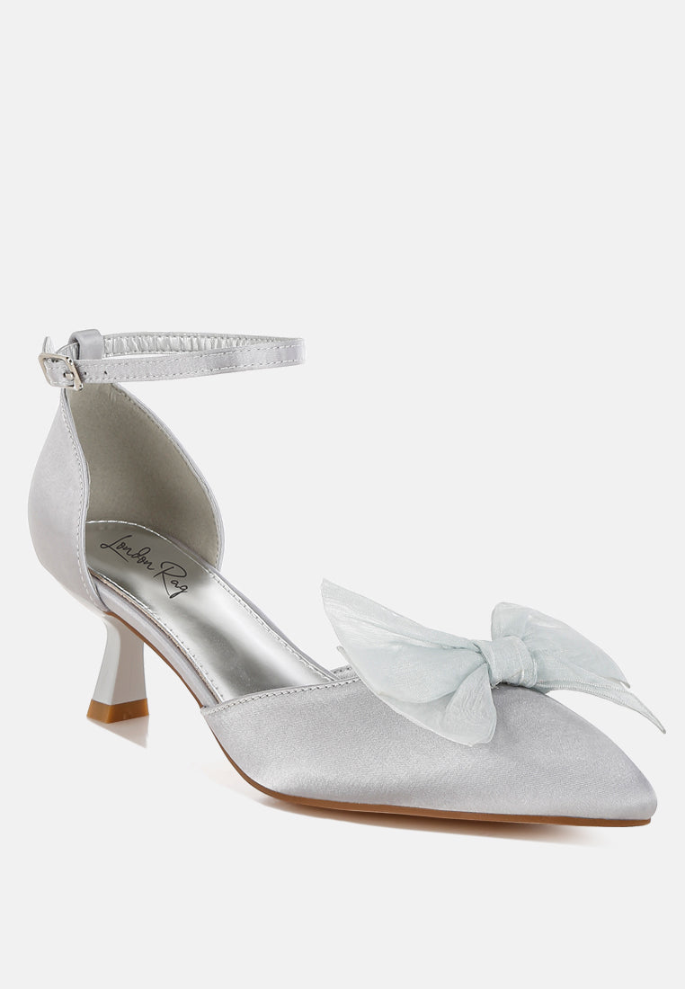 bow detail satin sandals by mode#color_silver
