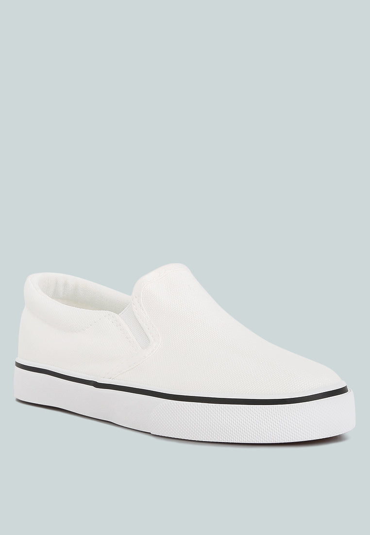 canvas slip on sneakers for kids#color_white
