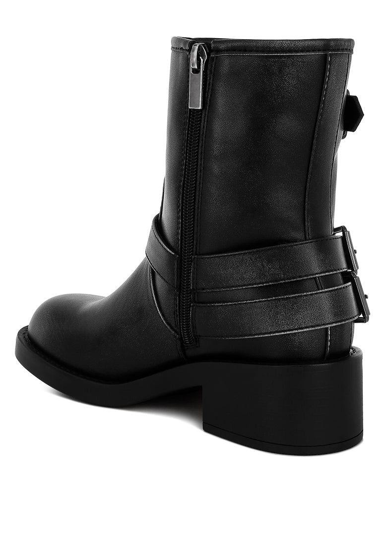 caribou harness detail biker boots#color_black