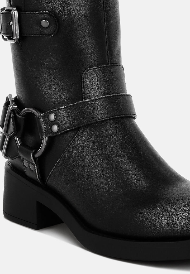 harness detail biker boots by ruw#color_black