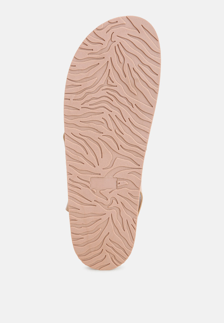 carina strappy design flat sandals by ft#color_beige