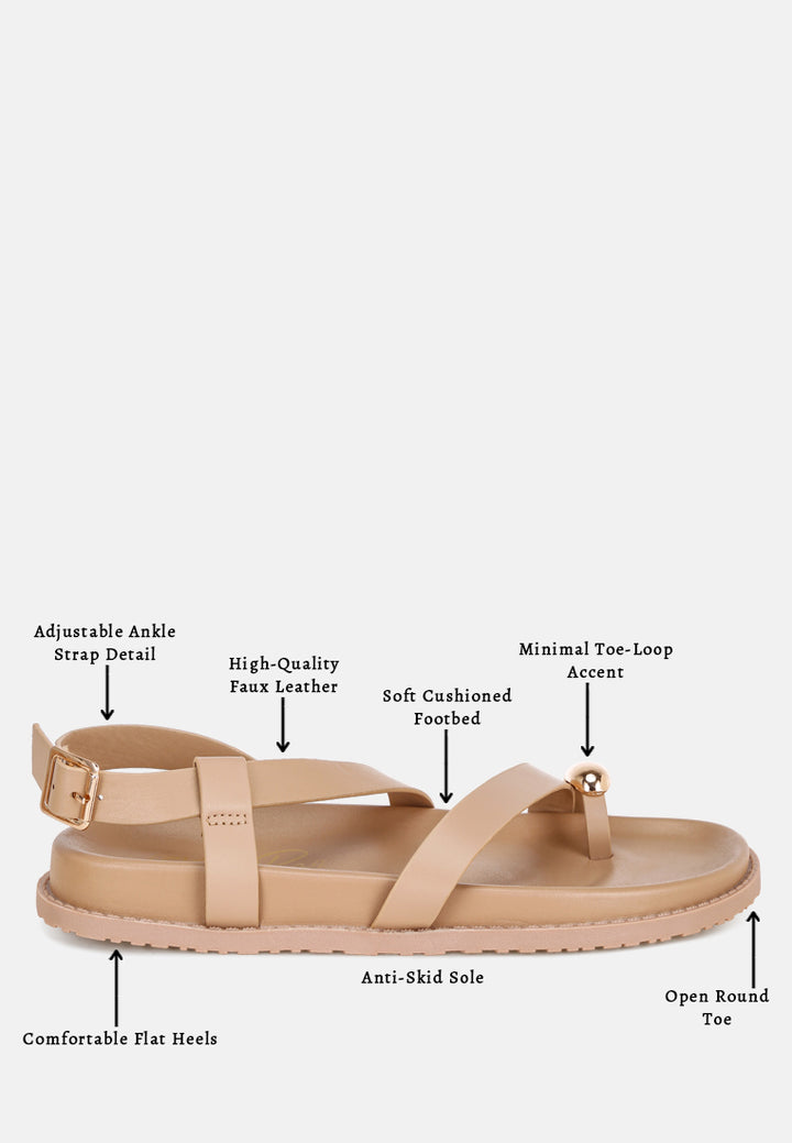 carina strappy design flat sandals by motes#color_beige