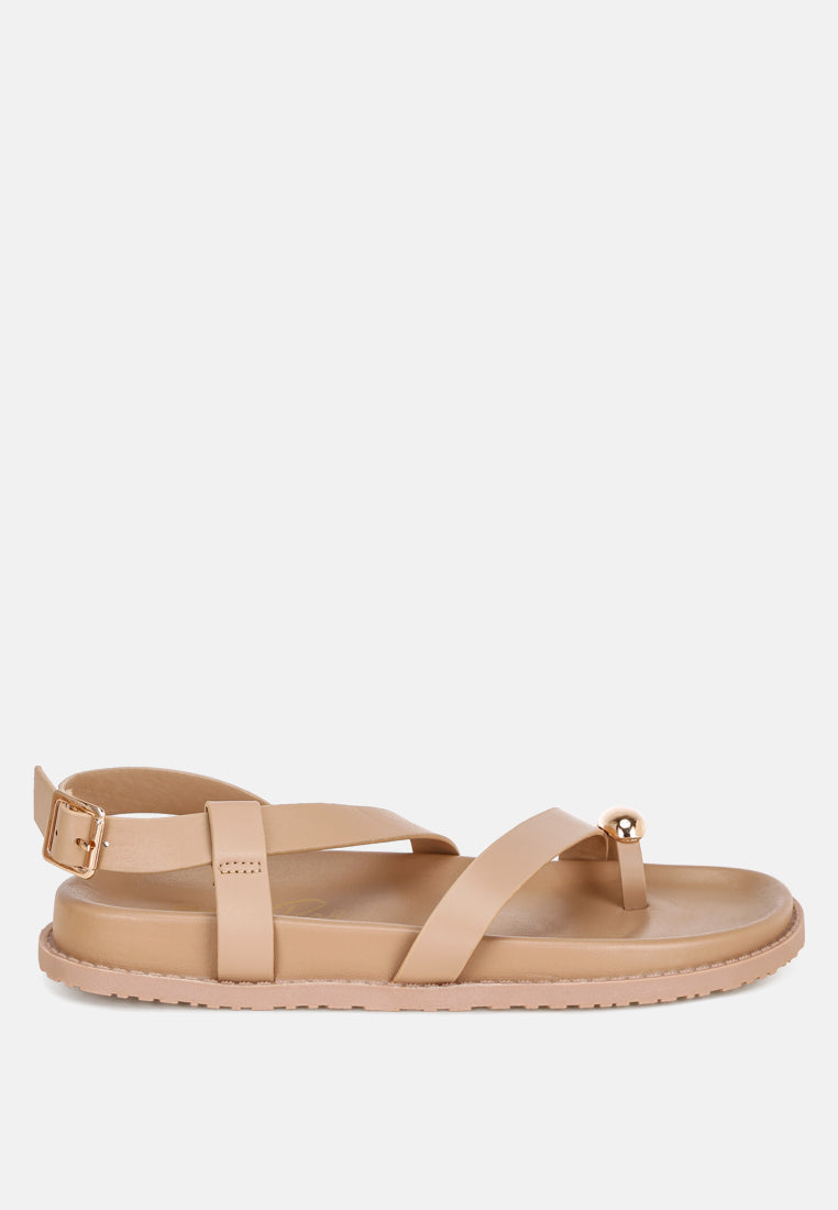 carina strappy design flat sandals by motes#color_beige