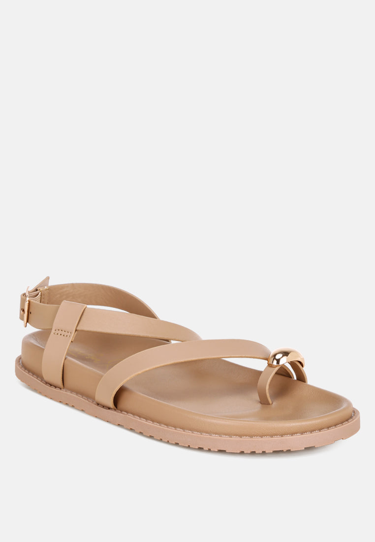carina strappy design flat sandals by motes#color_beige