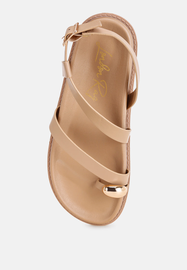 carina strappy design flat sandals by motes#color_beige