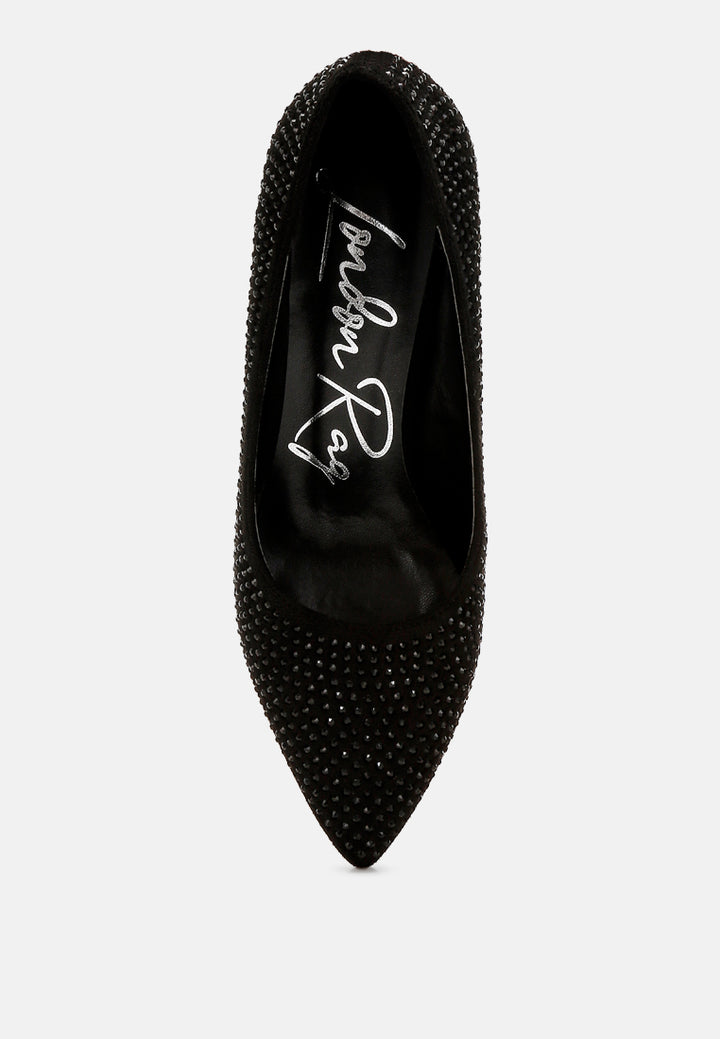 caspia rhinestones embellished pumps#color_black