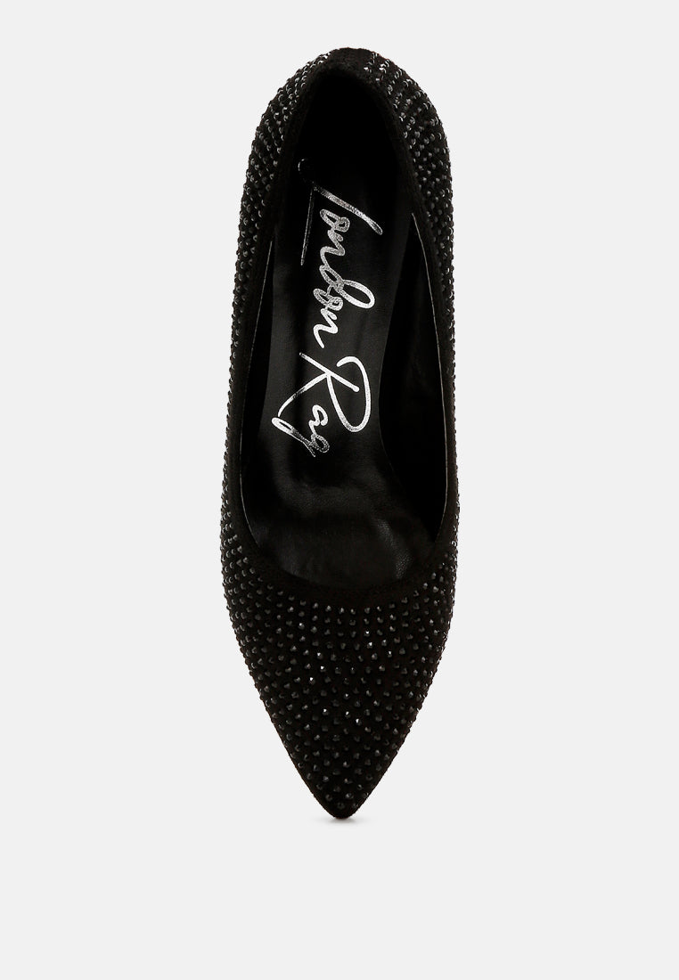 caspia rhinestones embellished pumps by rag#color_black