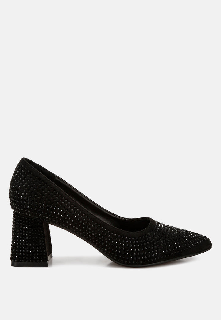 caspia rhinestones embellished pumps by rag#color_black