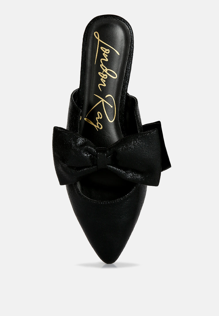Buy Casual Flats Mules With Bow Accents Online London Rag Singapore