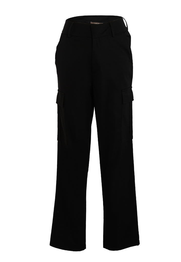 casual high waist straight pants by ruw#color_black