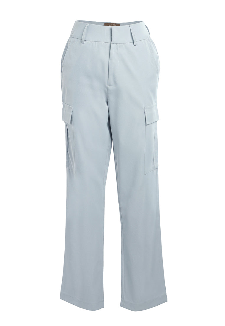 Casual High Waist Straight Pants By Ruw