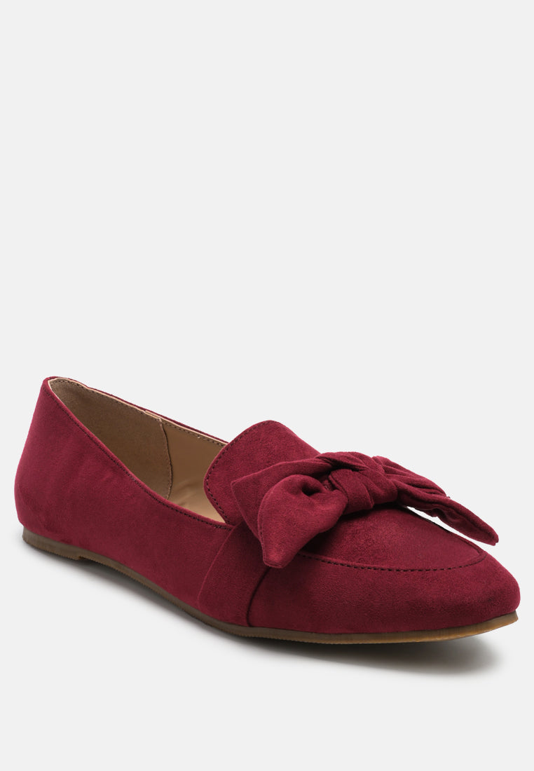 casual walking bow loafers by mode#color_dark-red