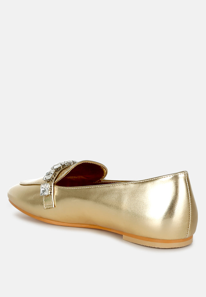 Mocasines con correa de strass metalizados celosia#color_gold