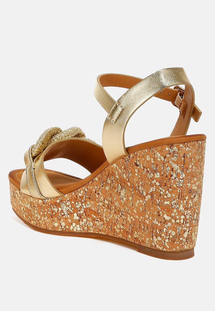 chaby lbyk detail wedge sandals by rag#color_gold