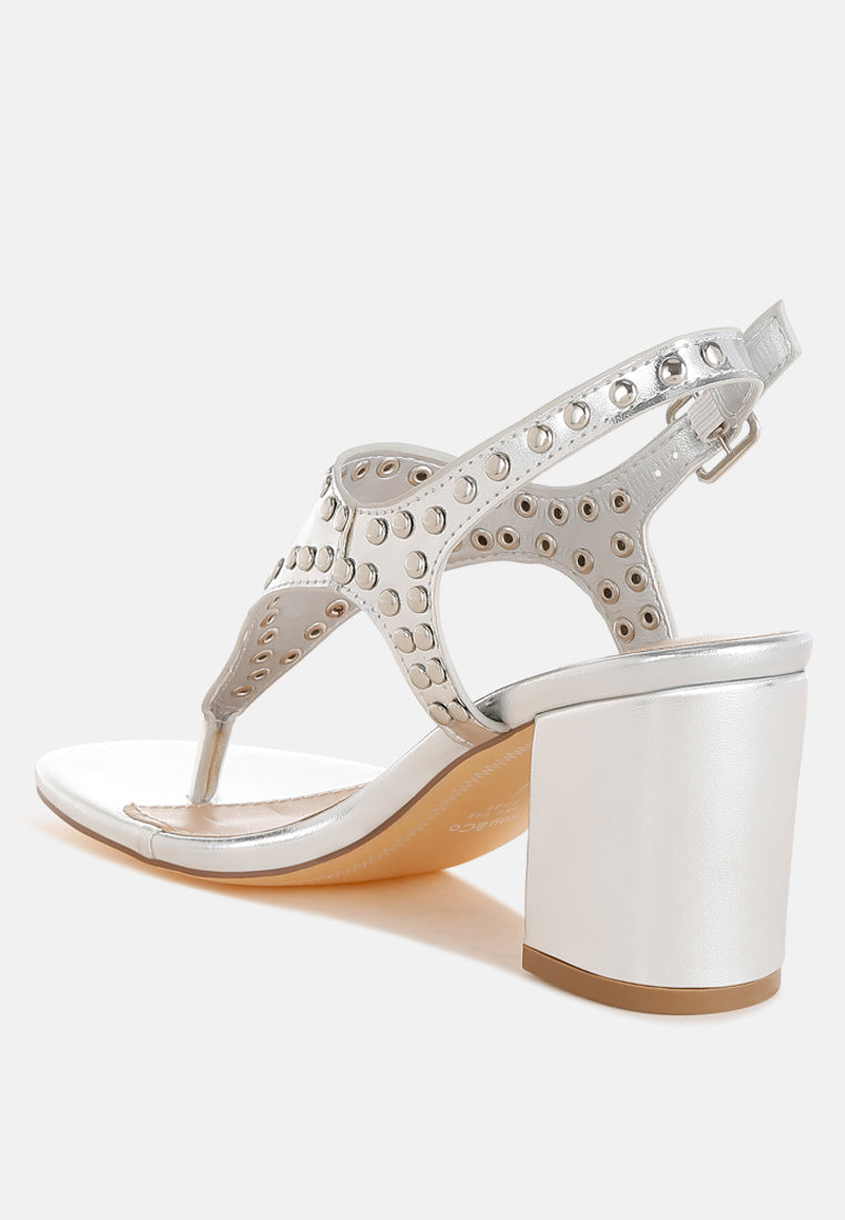 Tacones llamativos con tachuelas metálicas Chan#color_silver