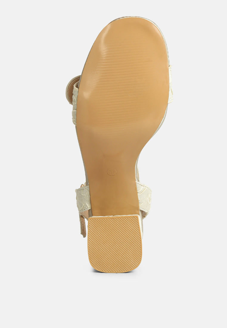 chaplet block heel pin buckle sandals#color_off-white