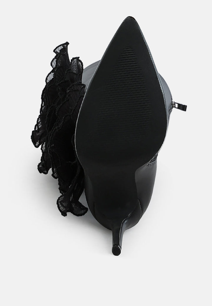 chinkara sheer big rose detail long boots#color_black
