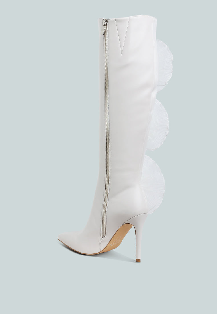 chinkara sheer big rose detail long boots#color_white