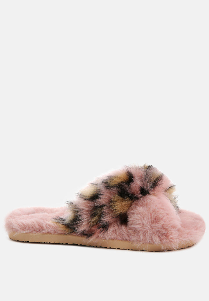 chipmunk times fur indoor flats by ruw#color_pink