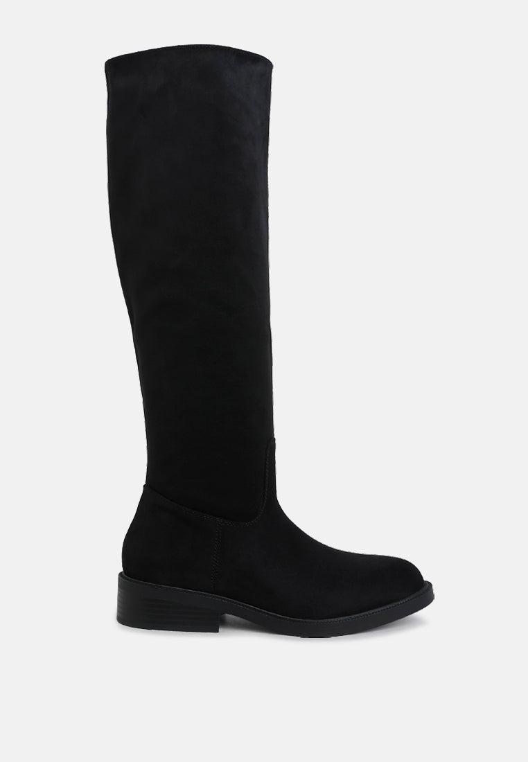 round toe microfiber calf boots by ruw#color_black