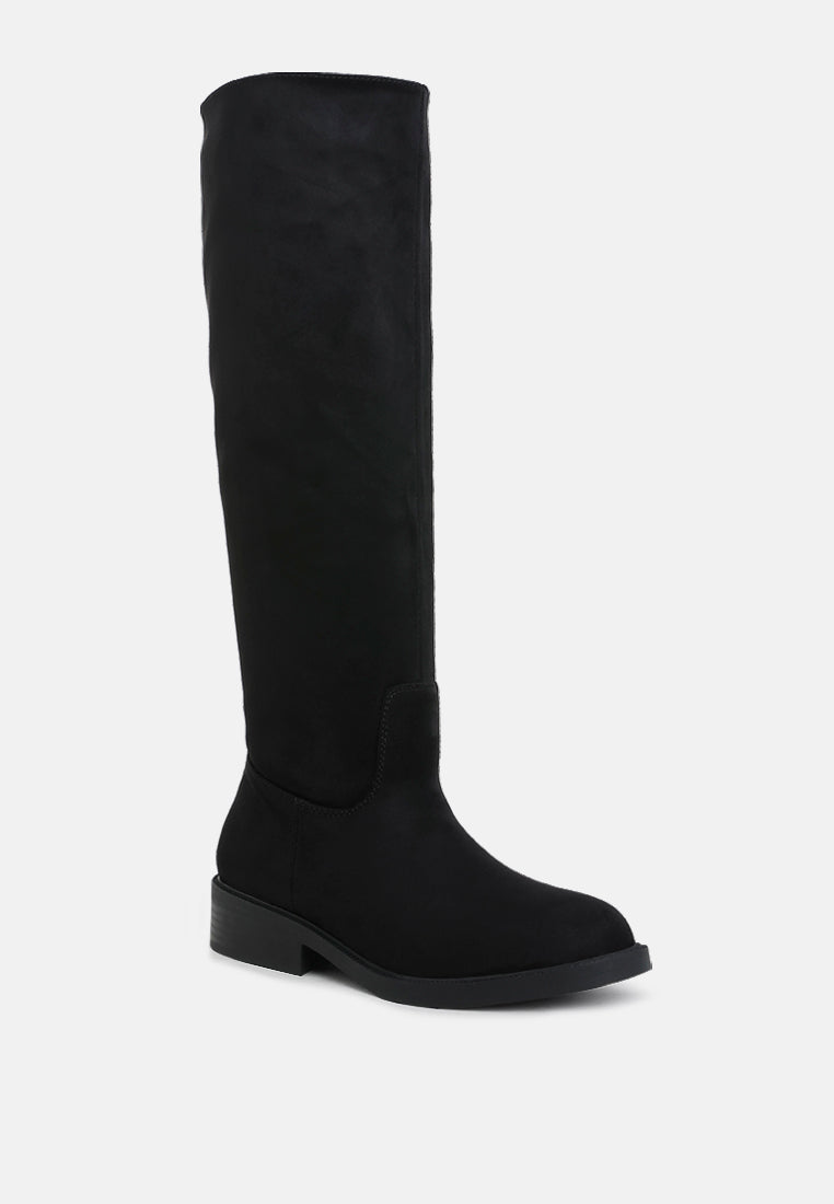 round toe microfiber calf boots by ruw#color_black