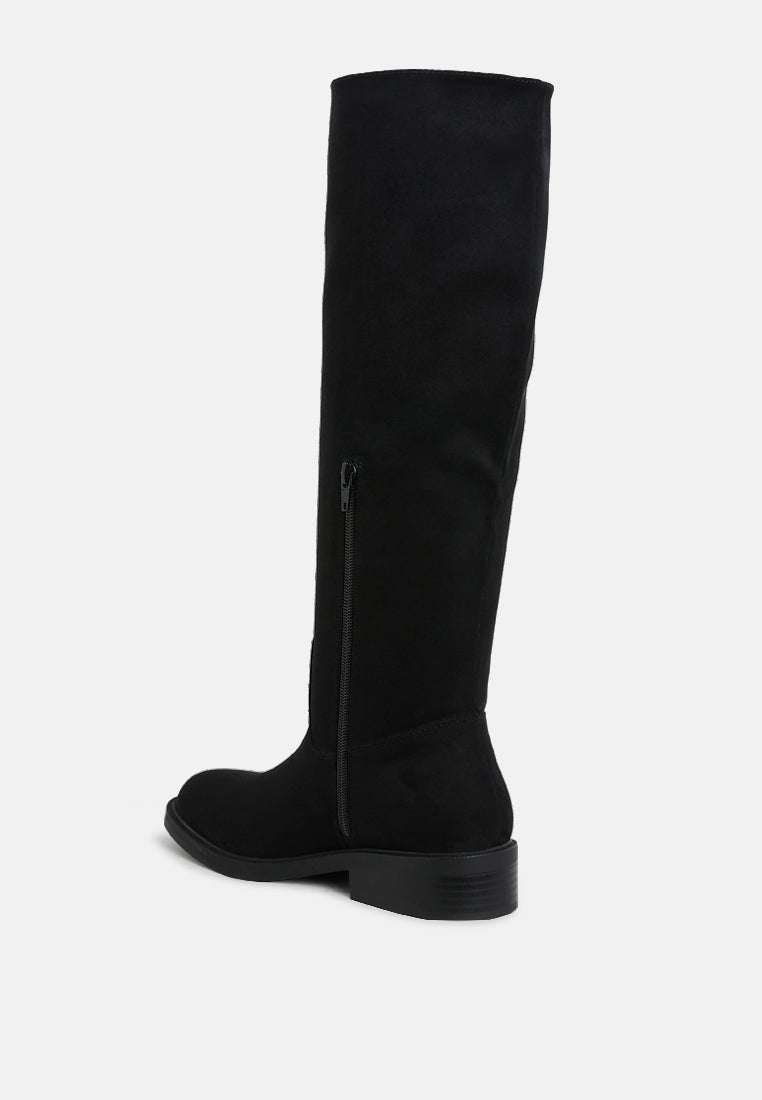 round toe microfiber calf boots by ruw#color_black
