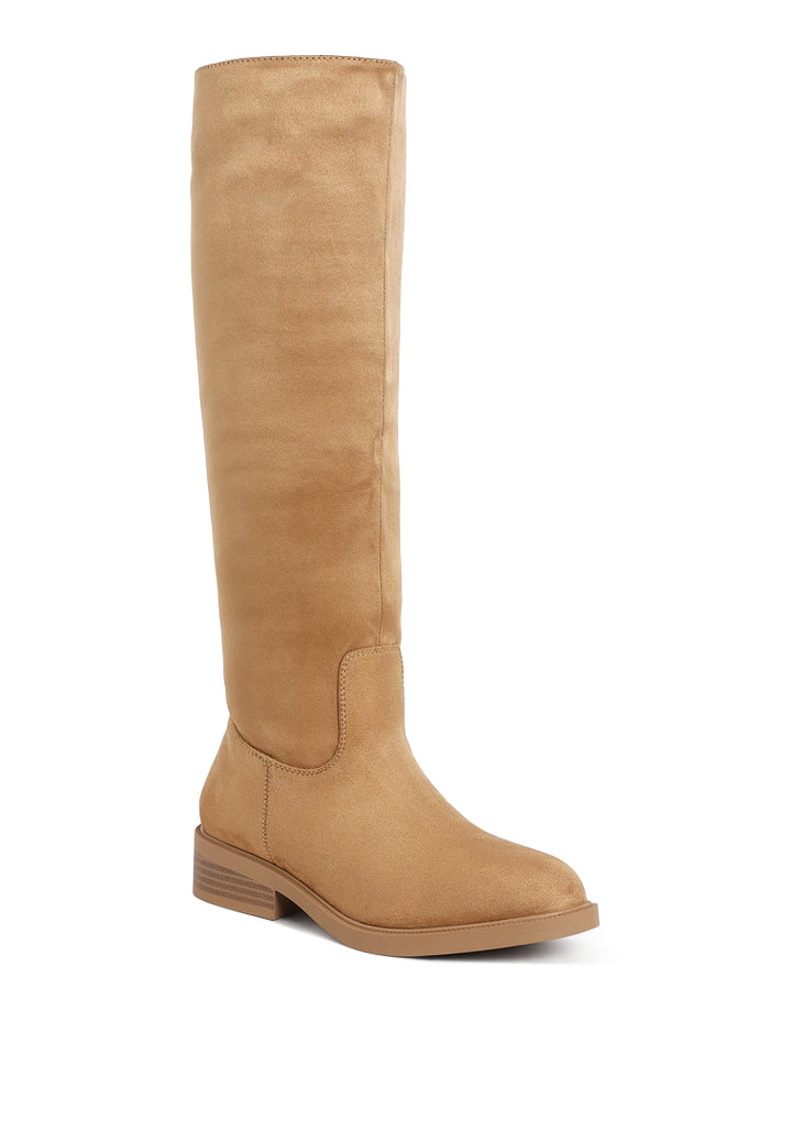 chiru round toe microfiber calf boots#color_taupe