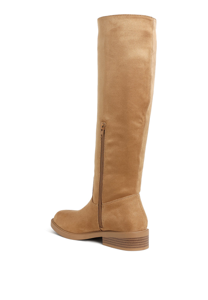 chiru round toe microfiber calf boots#color_taupe