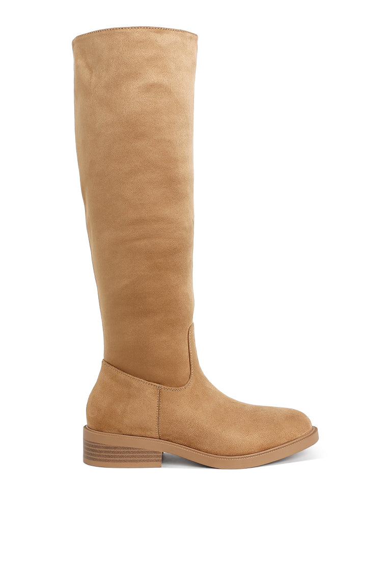 chiru round toe microfiber calf boots#color_taupe