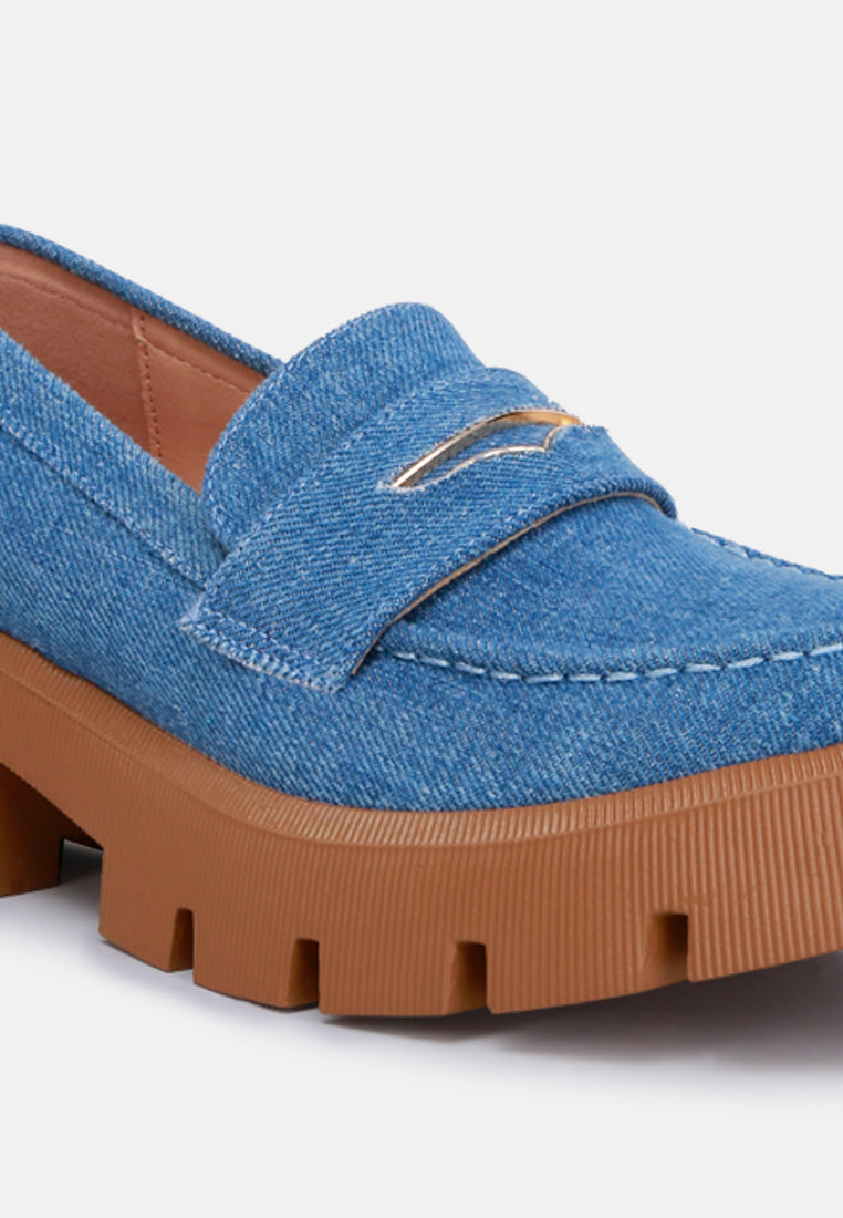 chunky loafers by ruw#color_denim