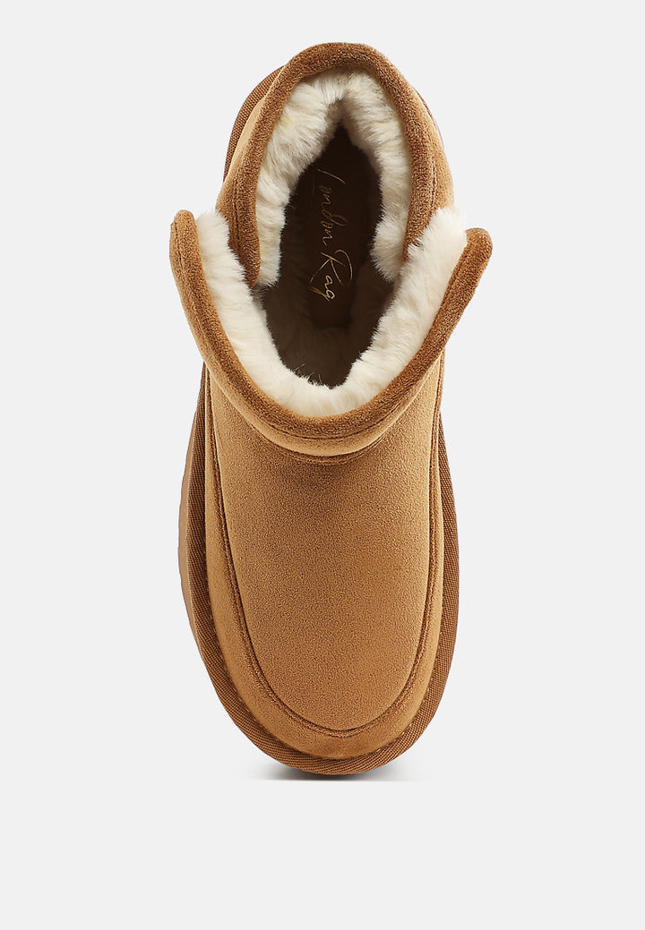 chunky platform winter boots by ruw#color_camel