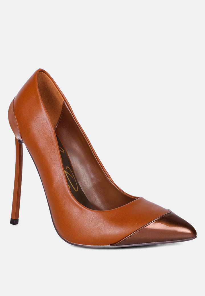 cidra silver dip stiletto heels by mode#color_tan