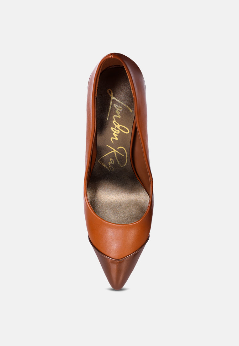 cidra silver dip stiletto heels by mode#color_tan