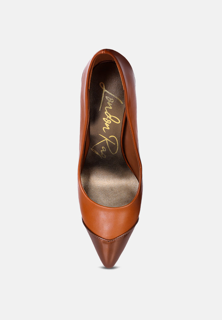 cidra silver dip stiletto heels by mode#color_tan