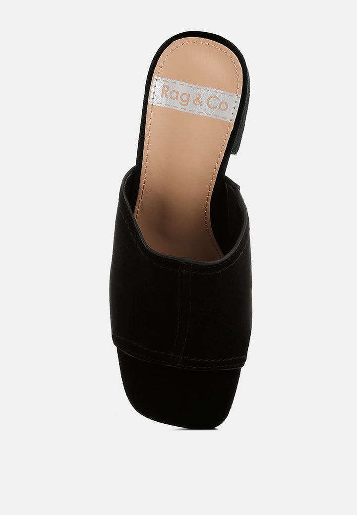 Citarum zapatos sin cordones de cuero de gamuza real # color_negro