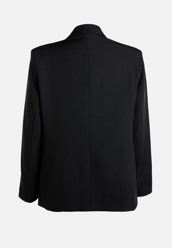 classic oversized na blazer ng ft#color_black