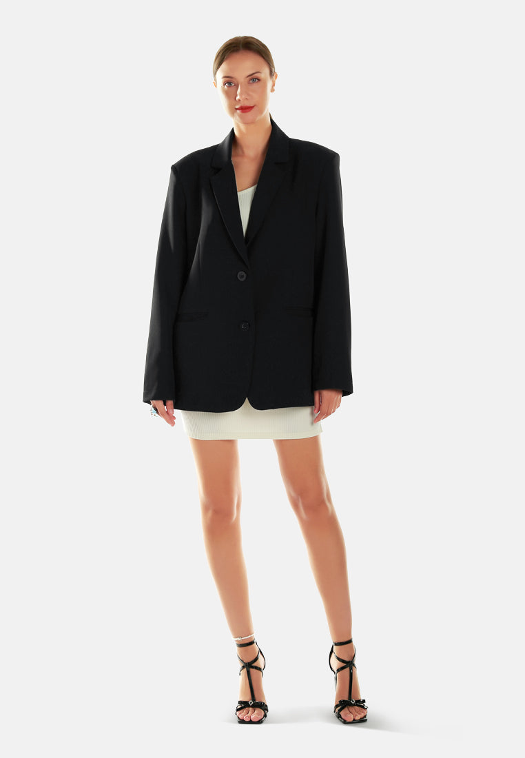 classic oversized na blazer ng ft#color_black