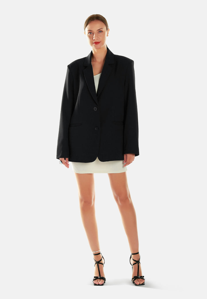 classic oversized na blazer ng ft#color_black
