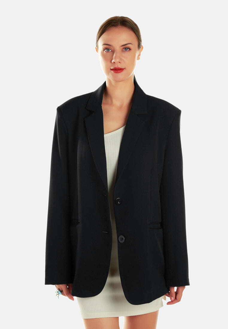 classic oversized blazer by ft#color_black
