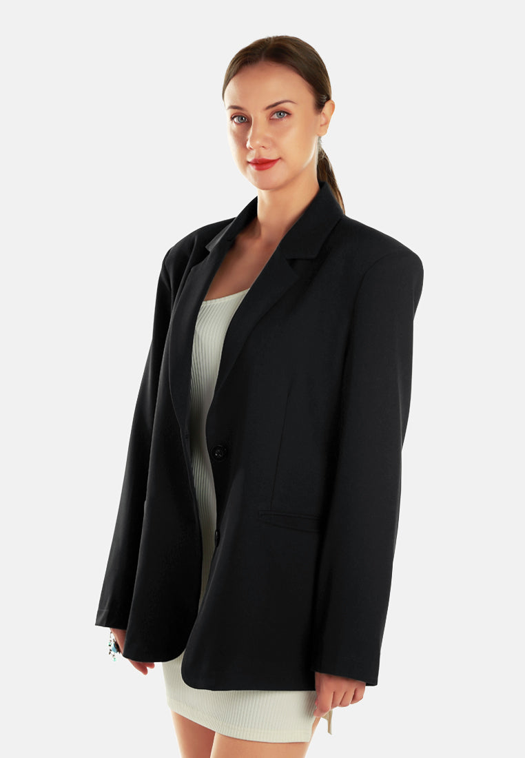 classic oversized na blazer ng ft#color_black