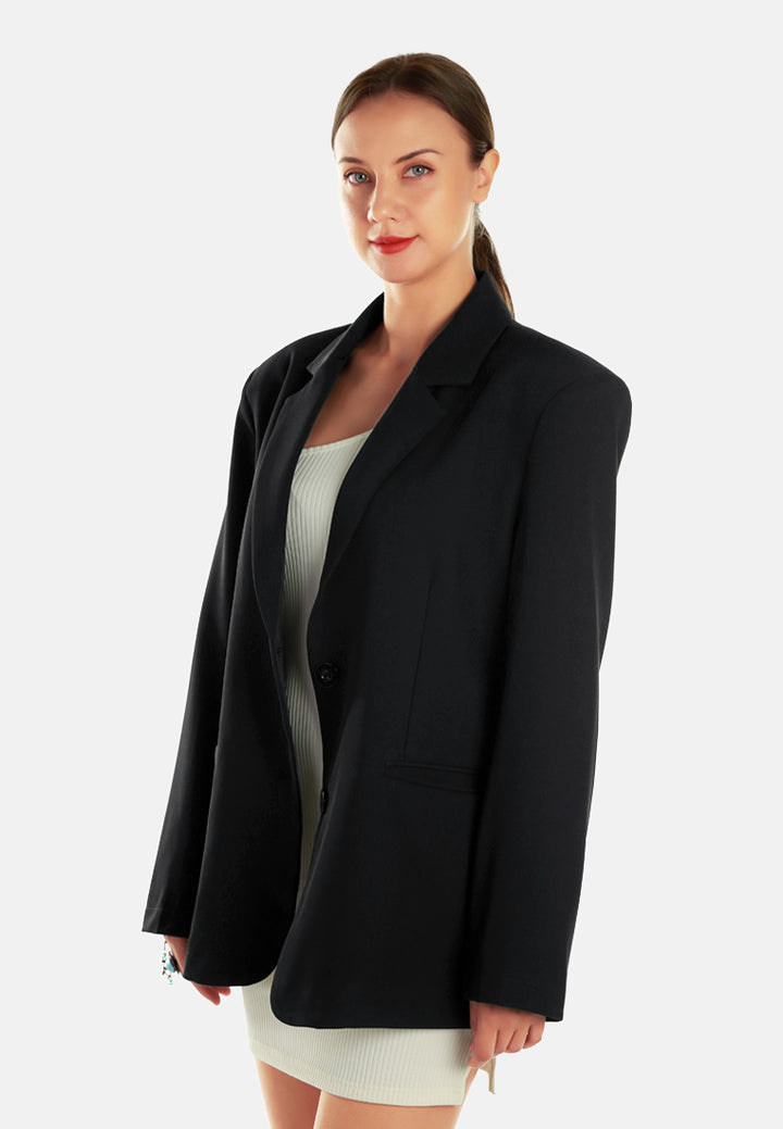 classic oversized na blazer ng ft#color_black